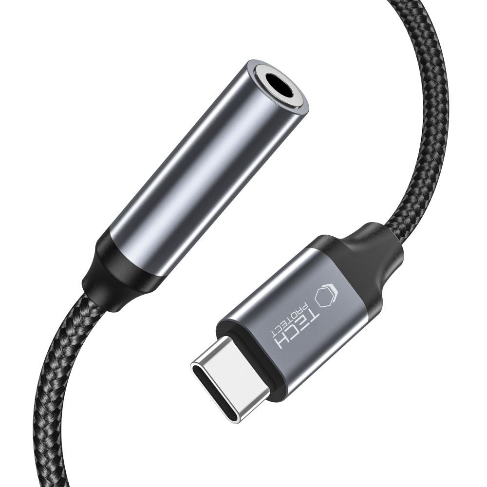 Adattatore Audio USB-C - 3.5mm Tech-Protect Ultraboost, Nero