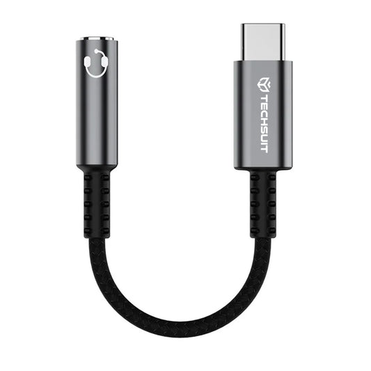 Adattatore Audio USB-C - 3.5mm Techsuit AC14 SonicPiX, Grigio