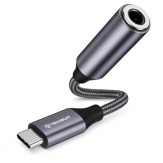 Adattatore Audio USB-C - 3.5mm Techsuit AC8 MusicDox, Grigio