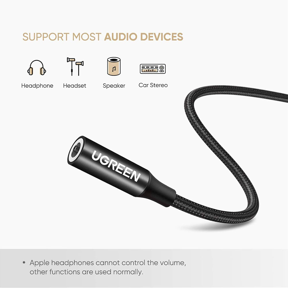Adattatore Audio USB-C - 3.5mm UGREEN AV142, Nero