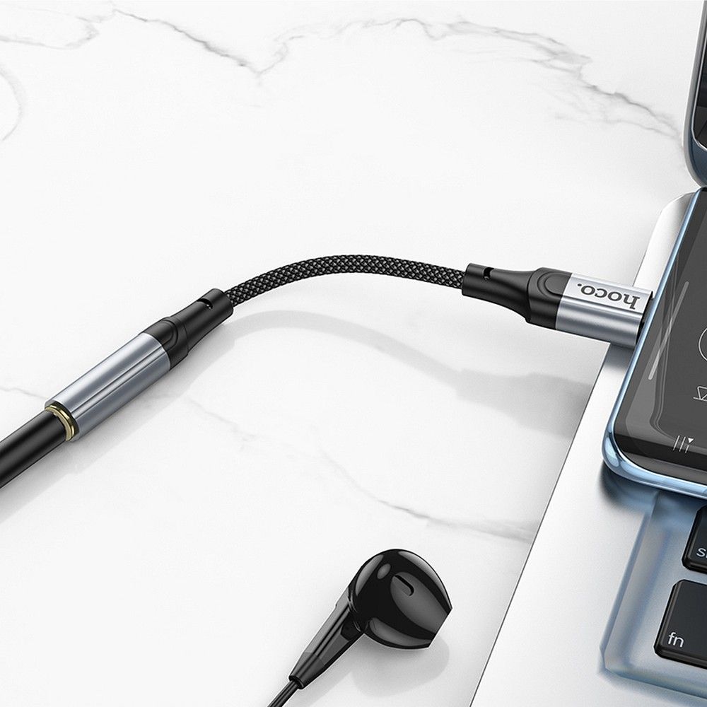Adattatore Audio USB-C - 3.5mm HOCO LS36, Grigio