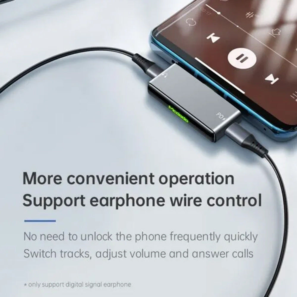 Adattatore Audio USB-C - USB-C / USB-C McDodo CA-7670, Nero