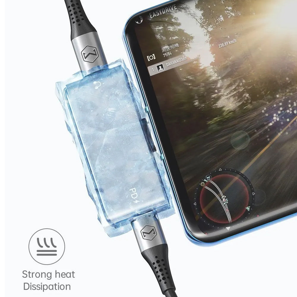 Adattatore Audio USB-C - USB-C / USB-C McDodo CA-7670, Nero