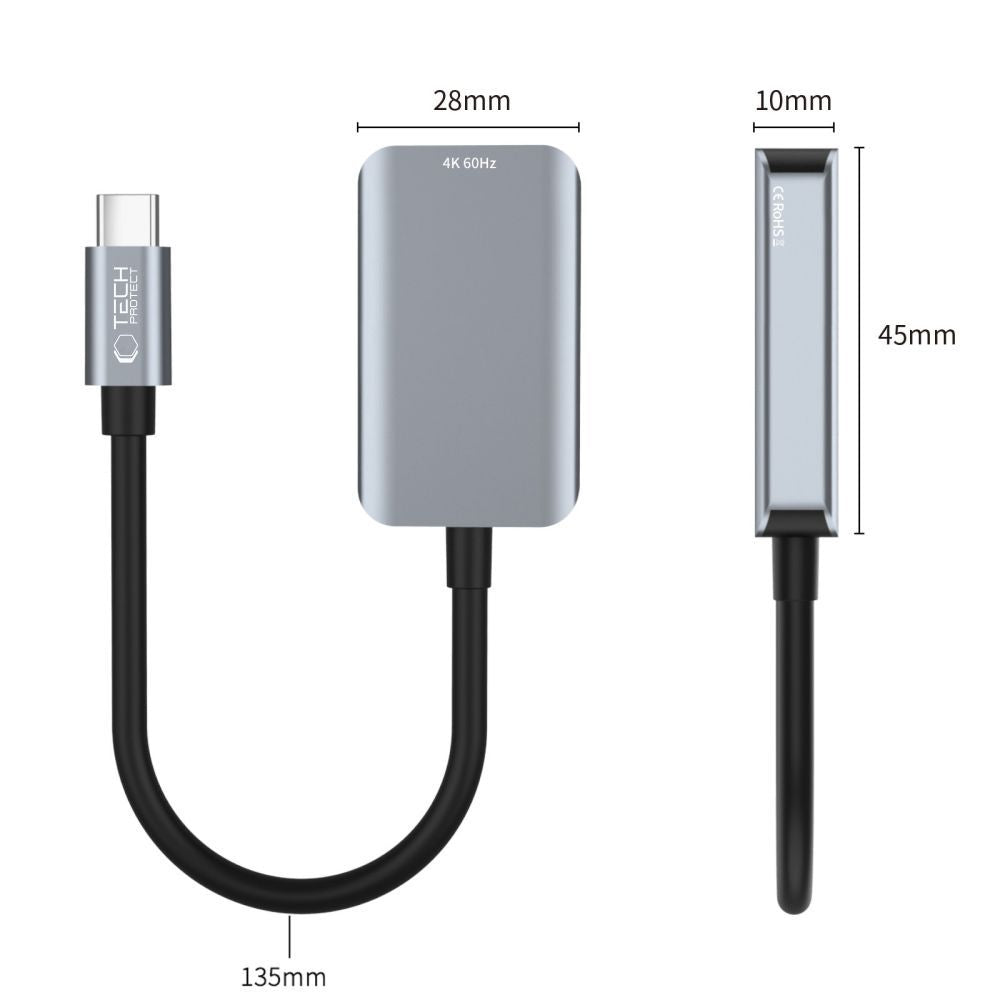 Adattatore Audio e Video USB-C - HDMI Tech-Protect Ultraboost, Nero