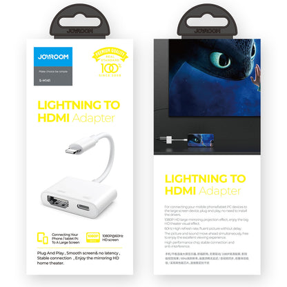 Adattatore Audio e Video Lightning - HDMI / Lightning Joyroom S-H141, Bianco