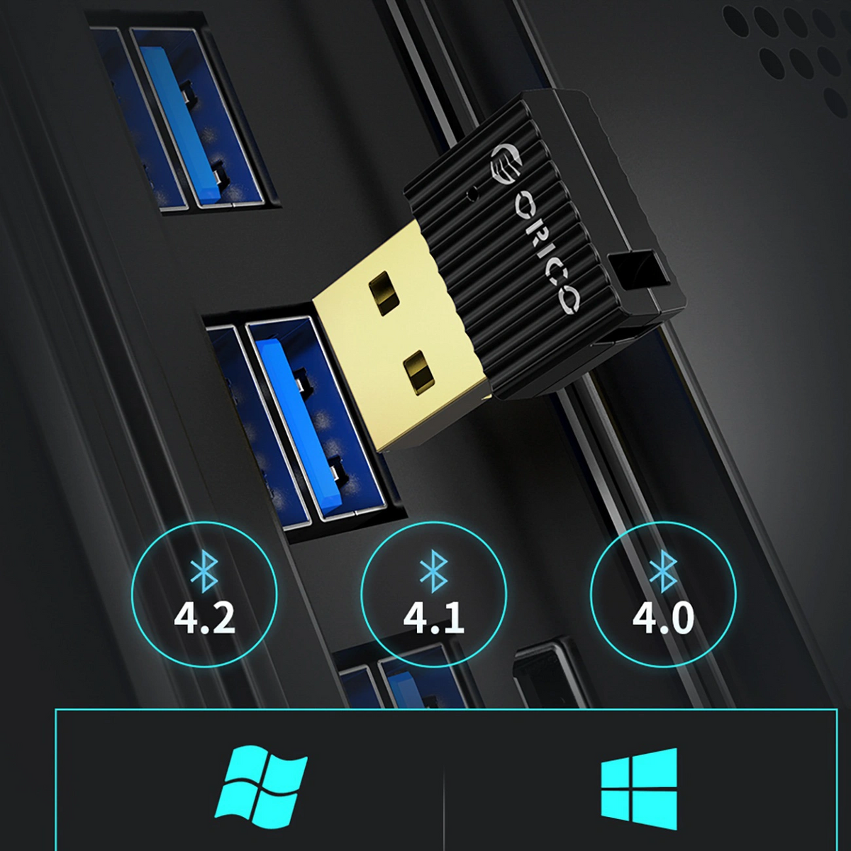Adattatore Bluetooth USB Orico BTA-508, Nero