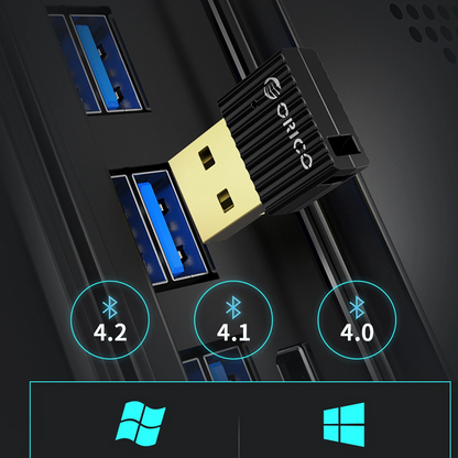Adattatore Bluetooth USB Orico BTA-508, Nero