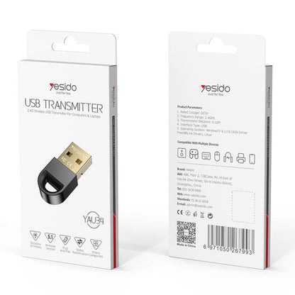 Adattatore Bluetooth USB Yesido YAU34, Nero