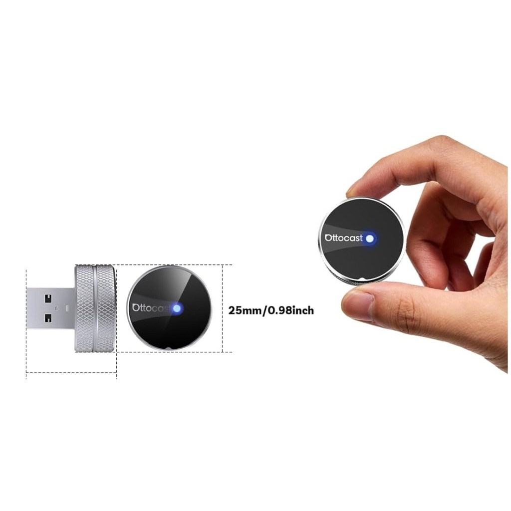 Adattatore Carplay / Android Auto Wireless Ottocast Mini Slim Tube per Apple iPhone / Serie Android CP88-T4