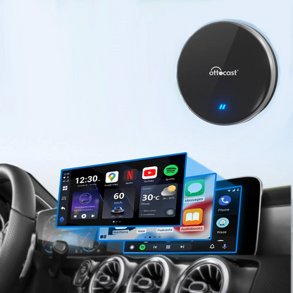 Adattatore Carplay / Android Auto Wireless Ottocast OttoAibox P3 Lite per Apple iPhone / Serie Android