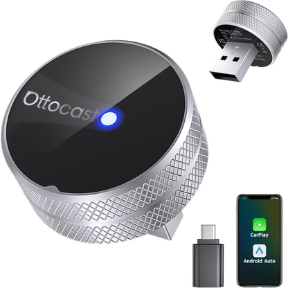 Adattatore Carplay / Android Auto Wireless Ottocast Mini Slim Tube per Apple iPhone / Serie Android CP88-T4