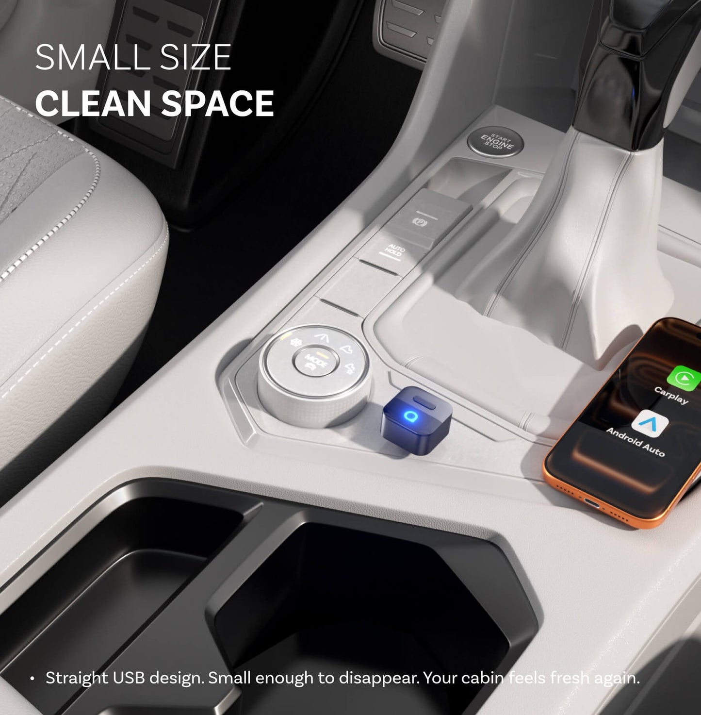 Adattatore Carplay / Android Auto Wireless Ottocast Mini Pico Style B per Apple iPhone / Android Series CA525-T3