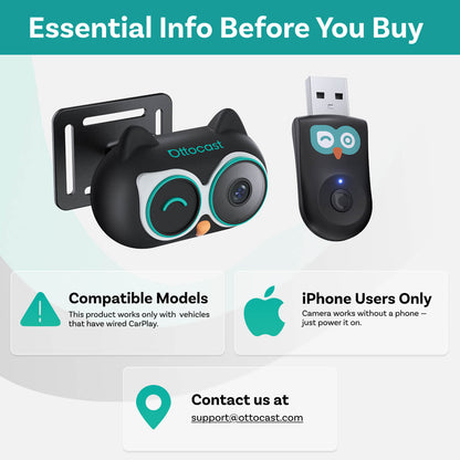 Adattatore Carplay Auto Ottocast Cabin Care per Apple iPhone Series CA520-T
