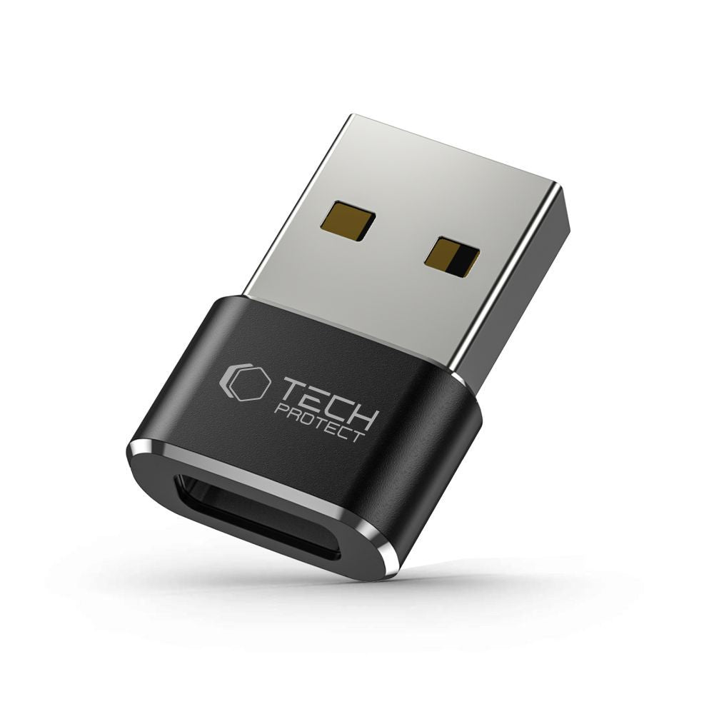 Adattatore Dati e Ricarica USB-C - USB-A Tech-Protect Ultraboost, Nero