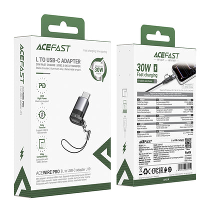 Adattatore Dati e Ricarica Lightning - USB-C Acefast J19, Grigio