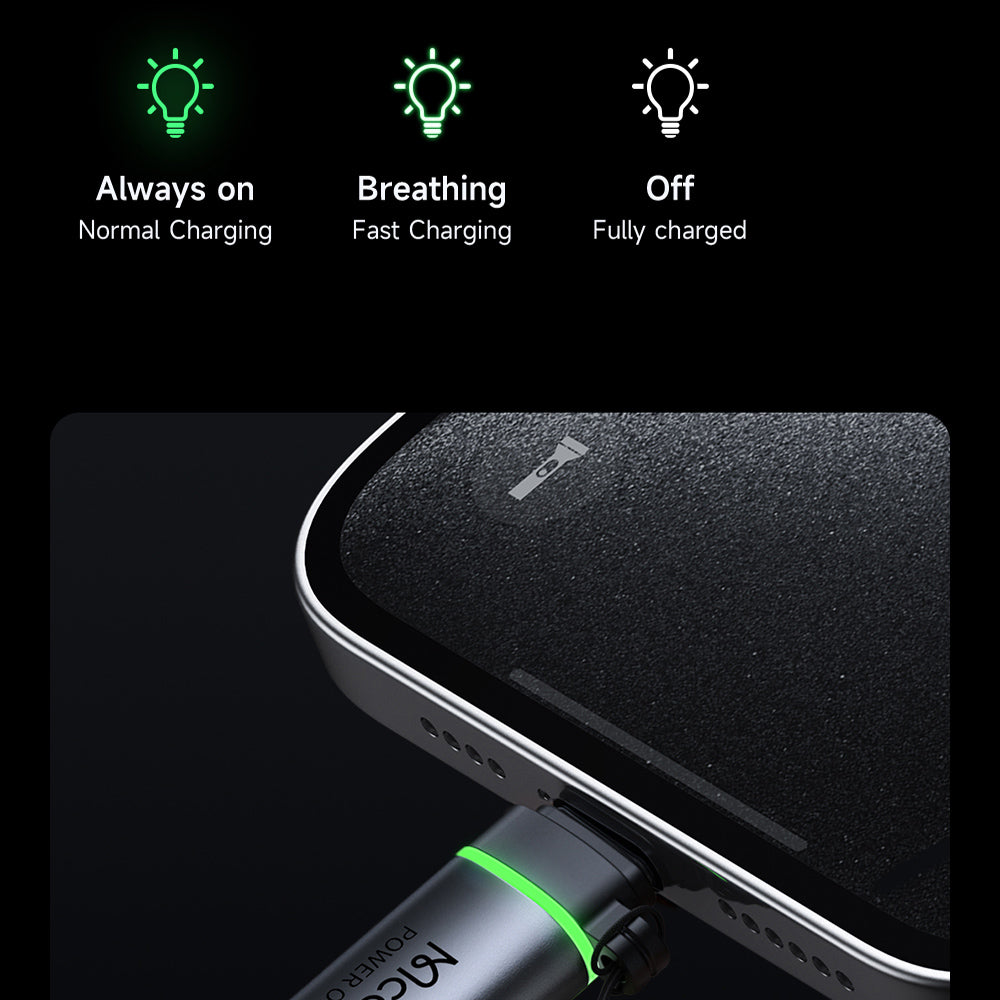 Data and Charging Adapter Lightning - USB-C McDodo OT-6010 Power Off, Black