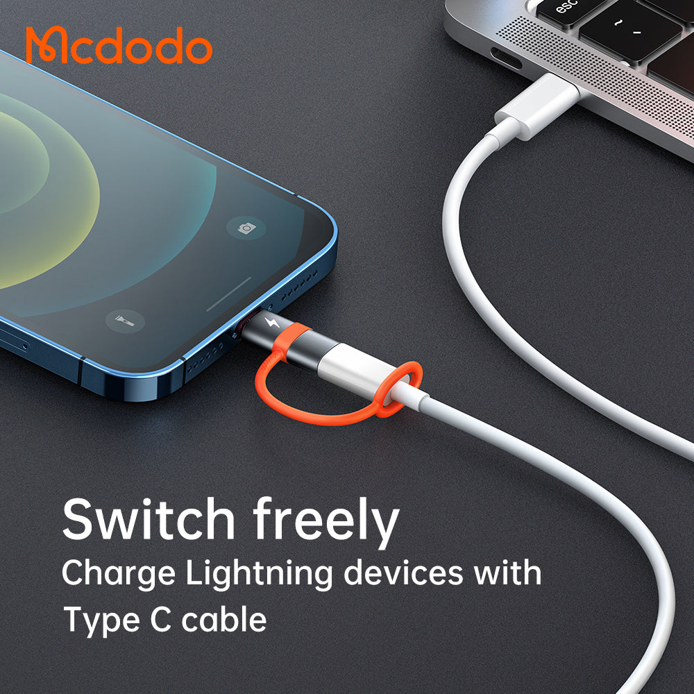 Adattatore Dati e Ricarica USB-C - Lightning McDodo OT-0510, Grigio