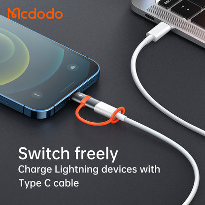 Adattatore Dati e Ricarica USB-C - Lightning McDodo OT-0510, Grigio