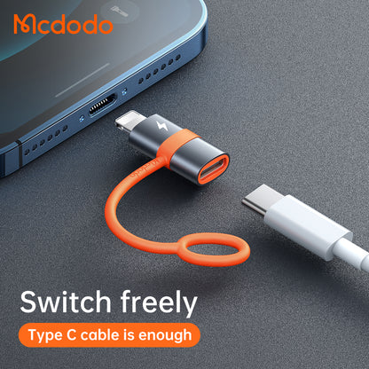 Adattatore Dati e Ricarica USB-C - Lightning McDodo OT-0510, Grigio