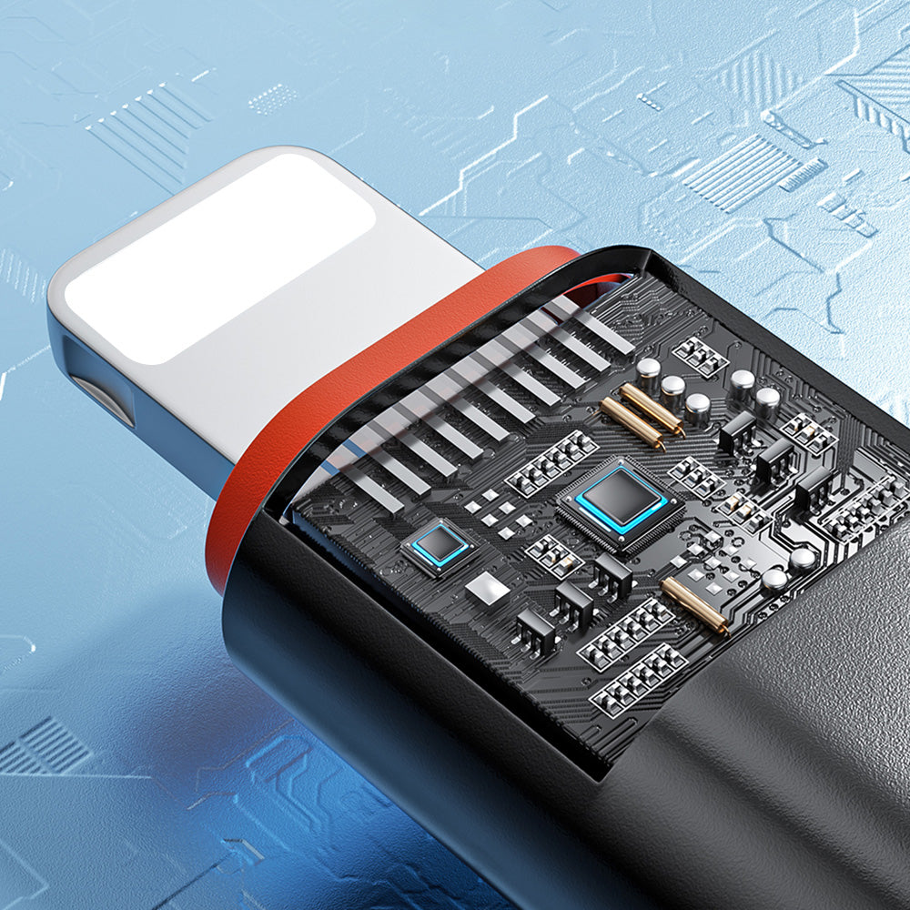 USB-C - Lightning Data and Charging Adapter Techsuit A3 HyperPort, Black Orange