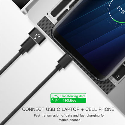 Adattatore Dati e Ricarica USB-C - USB-A Techsuit, Nero