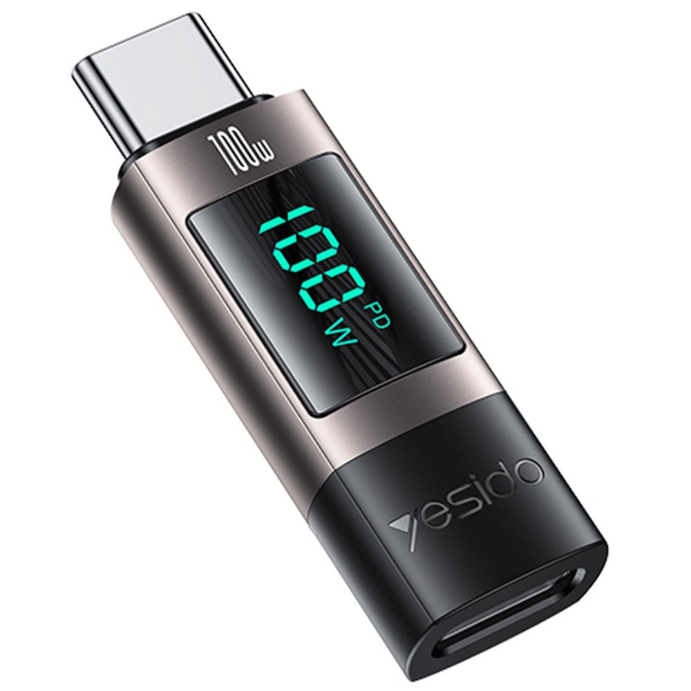 Adattatore Dati e Ricarica USB-C - USB-C Yesido GS24 Display, Grigio