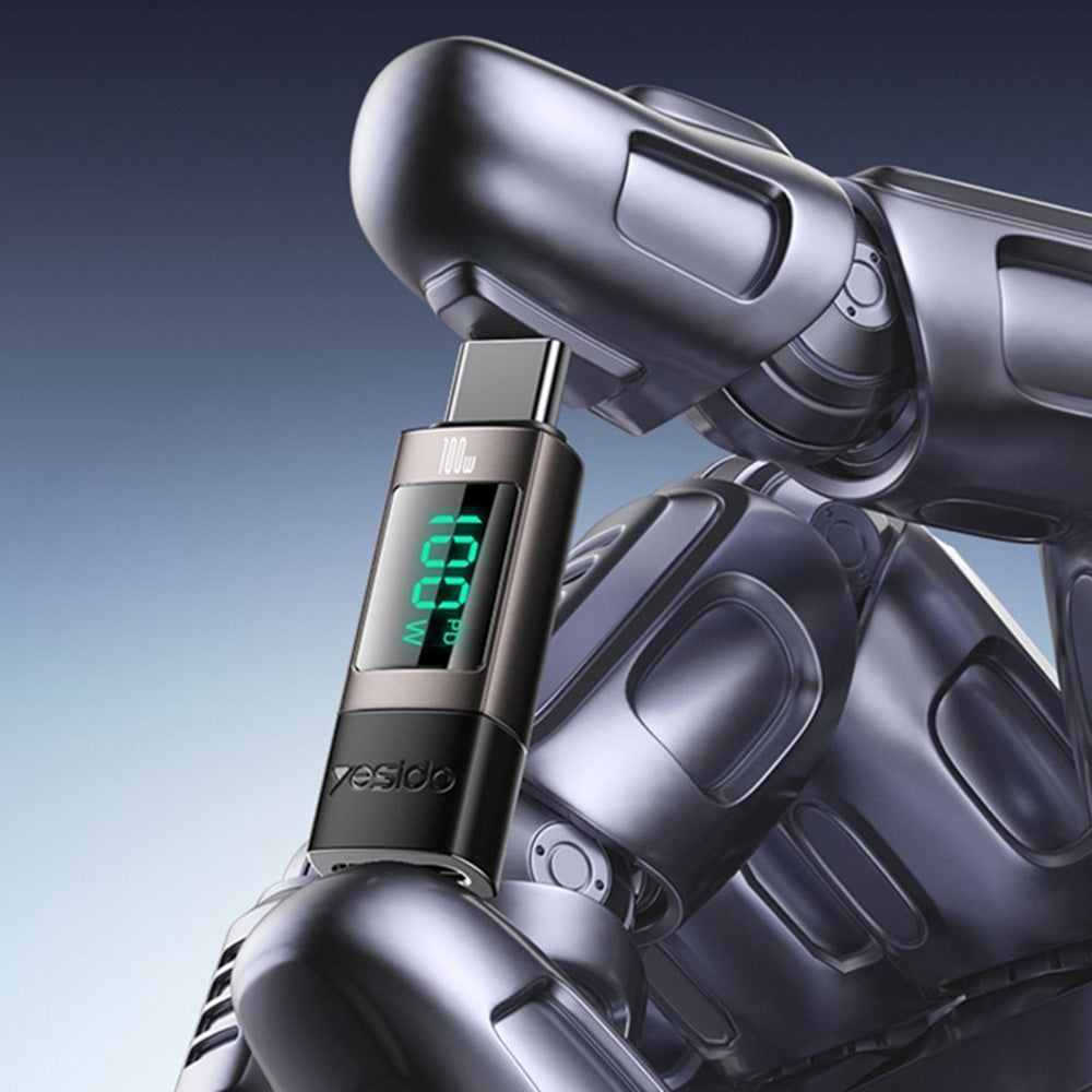 Adattatore Dati e Ricarica USB-C - USB-C Yesido GS24 Display, Grigio