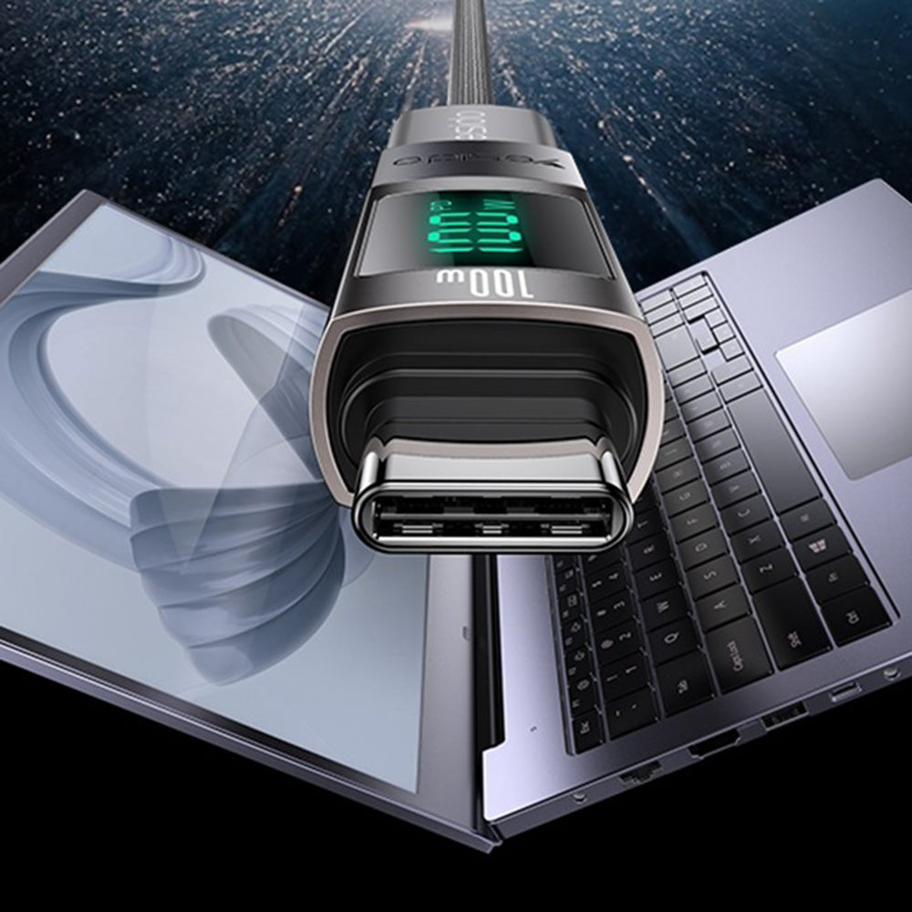 Adattatore Dati e Ricarica USB-C - USB-C Yesido GS24 Display, Grigio