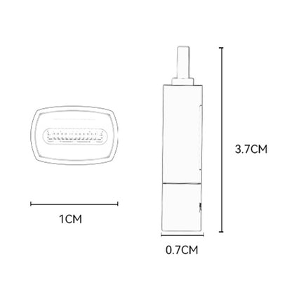Adattatore Dati e Ricarica USB-C - USB-C Yesido GS24 Display, Grigio