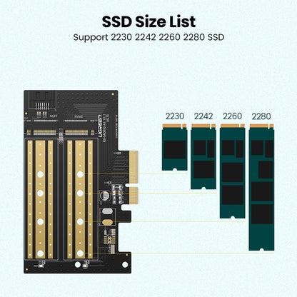 Adattatore Interfaccia SSD UGREEN CM302 (70504), NVMe M.2 / SATA - PCIe 3.0 X4