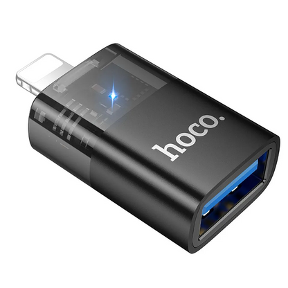 Adattatore OTG Lightning - USB-A HOCO UA36, Nero