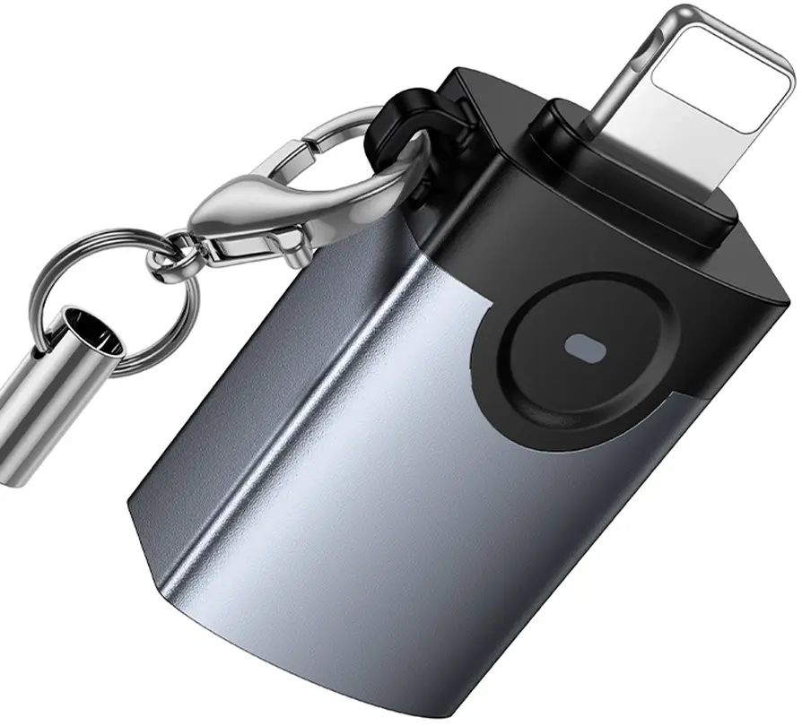 Adattatore OTG Lightning - USB-A HOCO UA46, Grigio