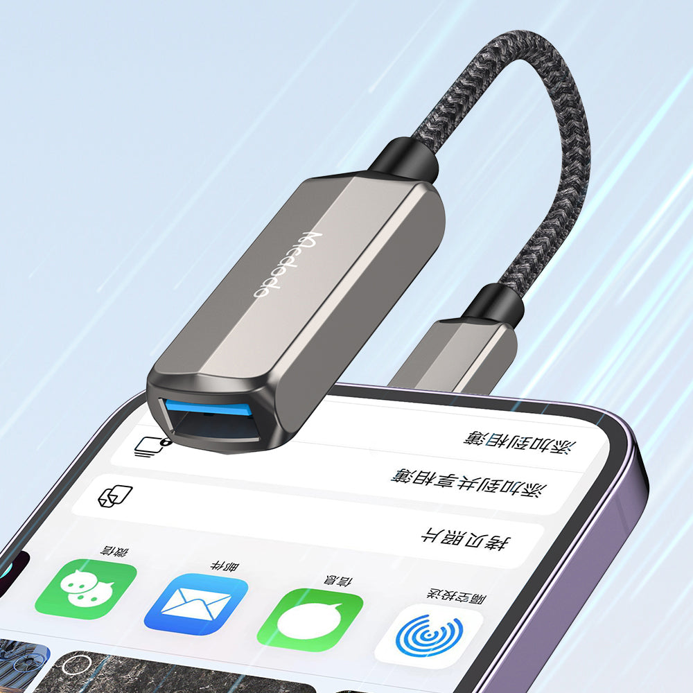Adattatore OTG Lightning - USB-A McDodo CA-2690, Grigio