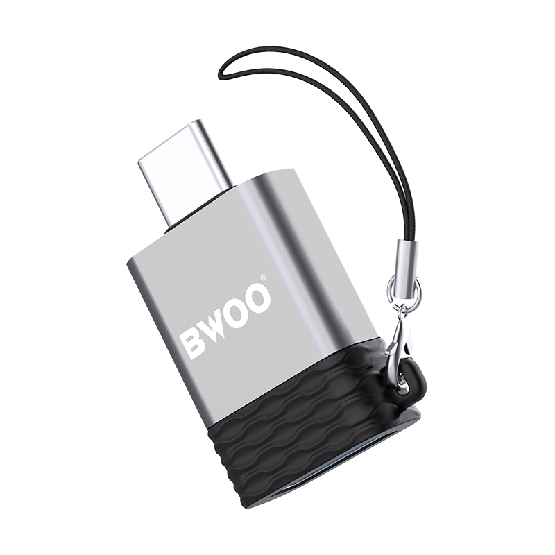 Adattatore OTG USB-A - USB-C BWOO BZ-35, Grigio