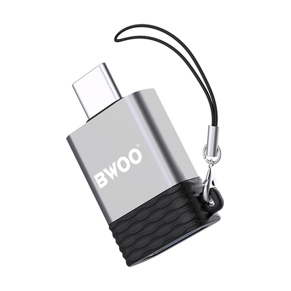 Adattatore OTG USB-A - USB-C BWOO BZ-35, Grigio