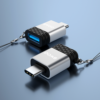 Adattatore OTG USB-A - USB-C BWOO BZ-35, Grigio