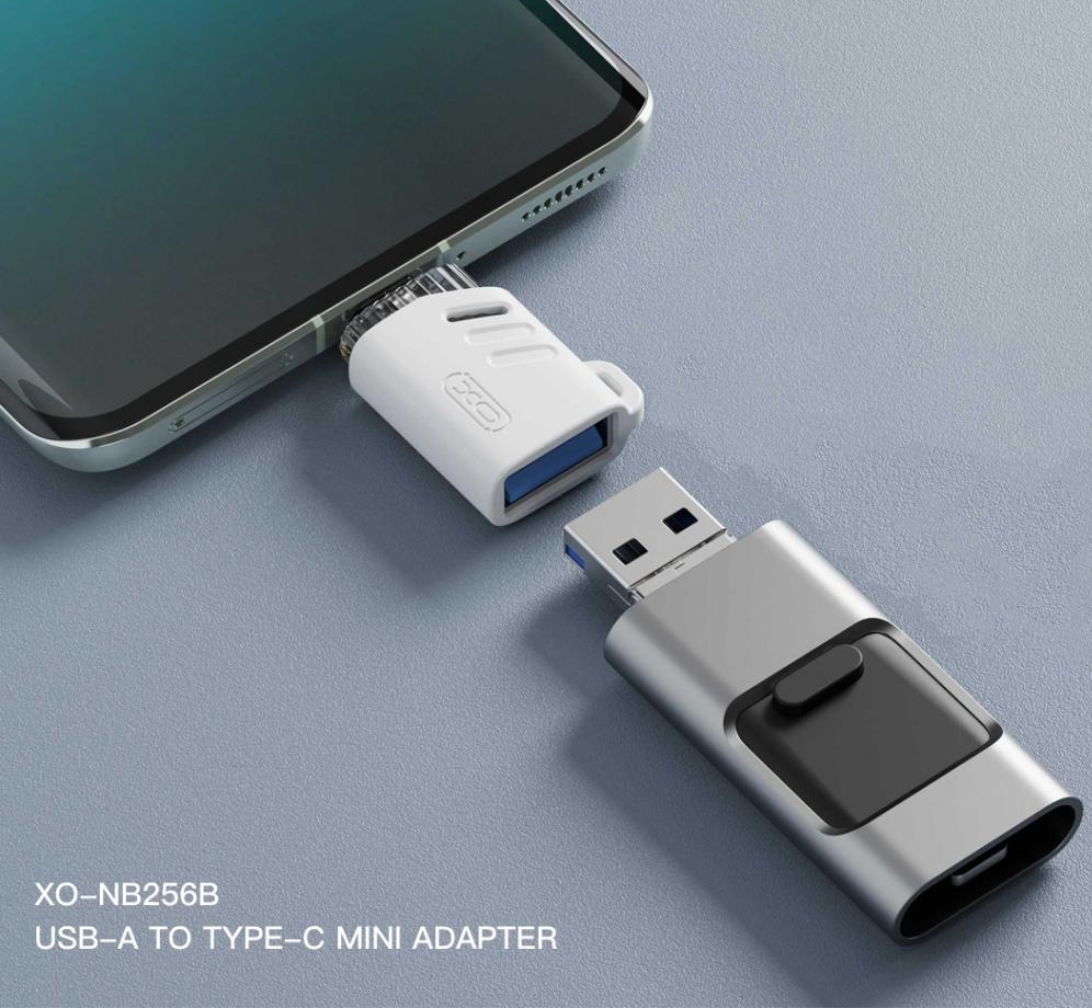 Adattatore OTG USB-C - USB-A XO Design NB256B, Bianco
