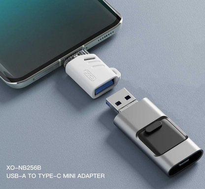 Adattatore OTG USB-C - USB-A XO Design NB256B, Bianco