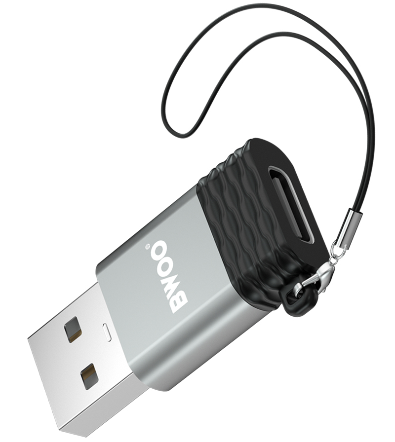 Adattatore Dati e Ricarica USB-C - USB-A BWOO BZ-38, Grigio