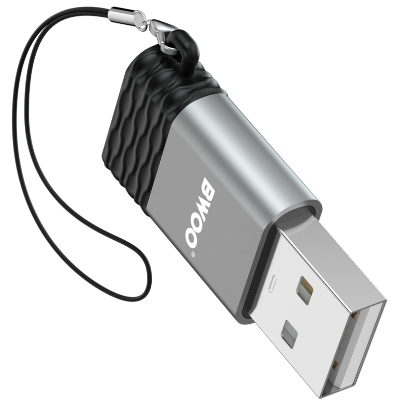 Adattatore Dati e Ricarica USB-C - USB-A BWOO BZ-38, Grigio