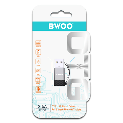 Adattatore Dati e Ricarica USB-C - USB-A BWOO BZ-38, Grigio