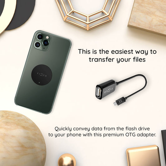 Adattatore OTG USB-C - USB-A Fixed, Nero