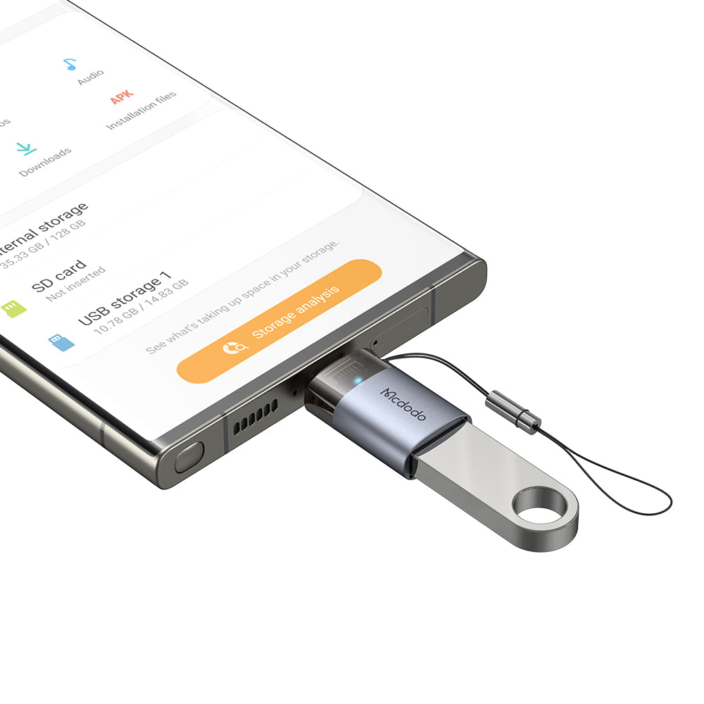 Adattatore OTG USB-C - USB-A McDodo OT-7400, Nero