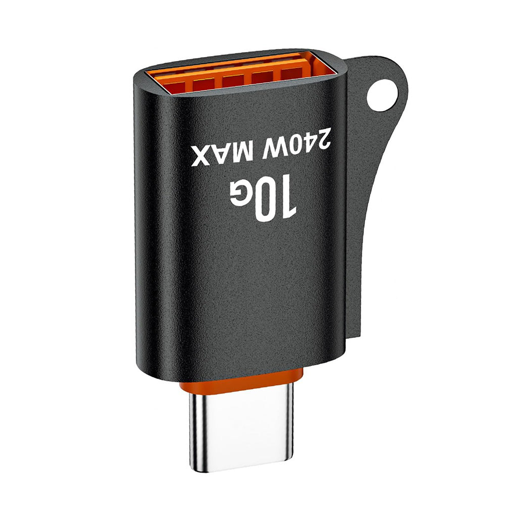 Adattatore OTG USB-C - USB-A Techsuit A1 HyperPort, Nero Arancione