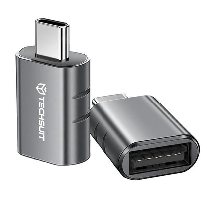 Adattatore OTG USB-C - USB-A Techsuit A10 SlateVolt, Grigio