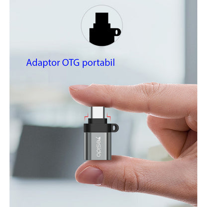 Adattatore OTG USB-C - USB-A Yesido GS06, Nero