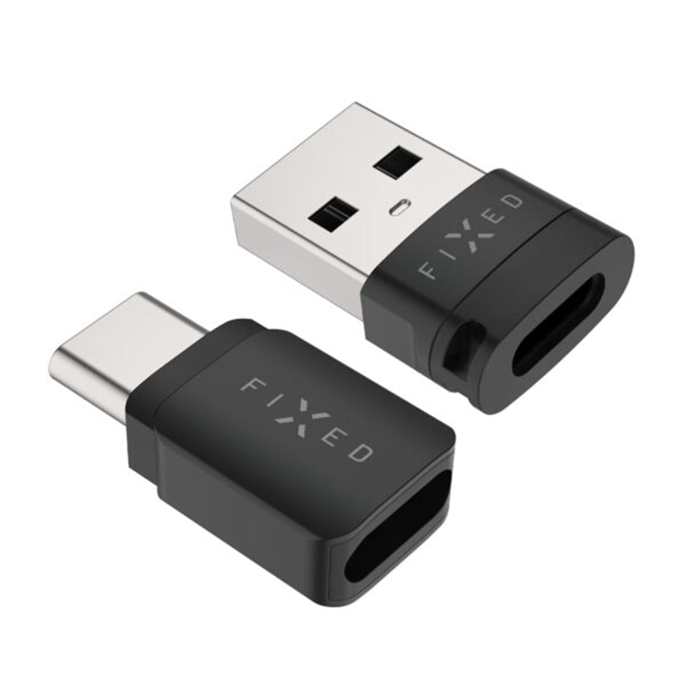 Adattatore USB Blocco Dati Fixed, USB-A / USB-C, 2in1, Nero