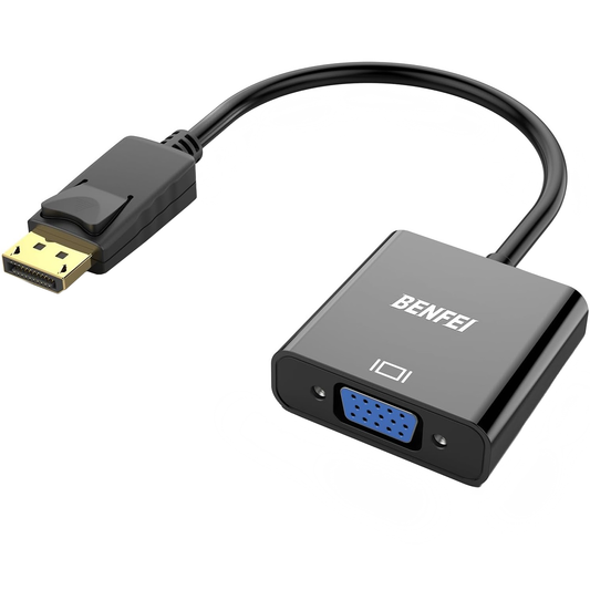 Adattatore Video Benfei, DisplayPort - VGA, 1080P, Nero