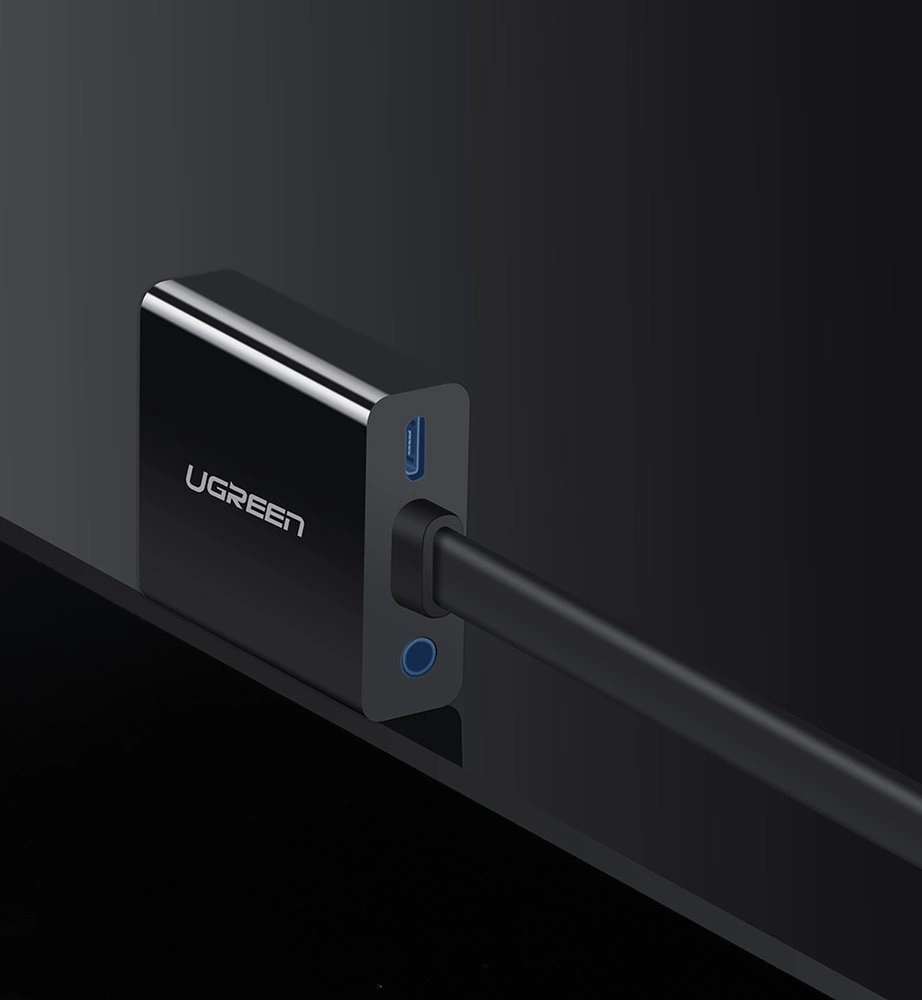 Adattatore Video UGREEN MM103 (40248), HDMI - VGA, 1080P, Nero