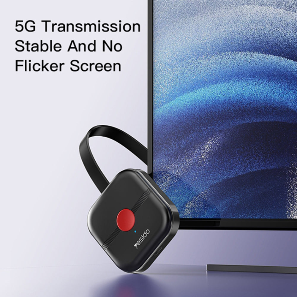 Adattatore Wireless Multimediale Yesido TV10 5G, Nero